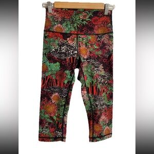 Lululemon Wunder Under Hi Rise 1/2 Tight 17" Zen Garden Multi leggings floral 6